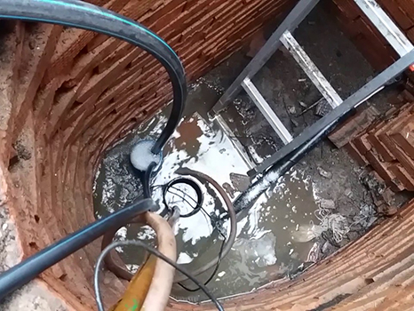 Откачка воды из колодца Звенигород
